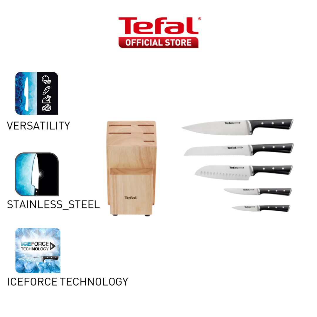 Tefal Ice Force 5pcs Knife Block Set K232S5