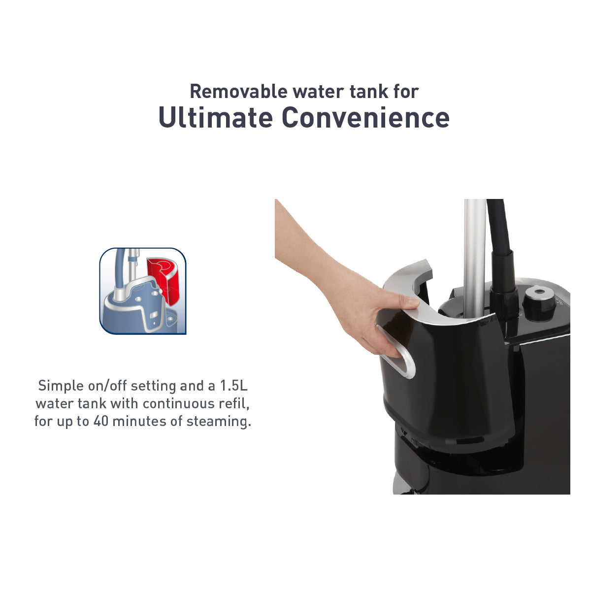Tefal Pro Style Garment Steamer IT3480 – Perfect for all Fabrics, Sanitizing Function , Vertical System, Long-Lasting