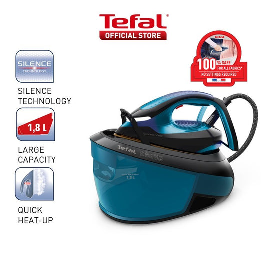 Tefal Express Power Steam Generator SV8155  400g Steam Boost, Silent Pump Technology, Easy-Carry, Flawless Glide