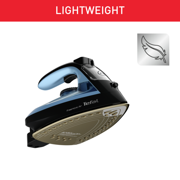 Tefal Freemove Air Cordless Steam Iron 2400W FV6551 190g Steam Boost, Cordless, Lightweight, Anti-Drip, Smart Technology, Ergonomic