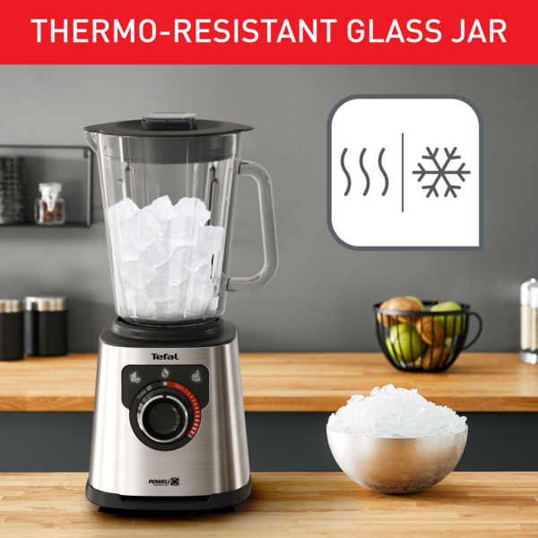 Tefal Perfect Mix+High Speed Blender BL871D, Powerful 1200W motor, 2L large capacity, Powelix technology, Thermal-shock resistant glass jar, Removable blade, 3 smart pre-set programs