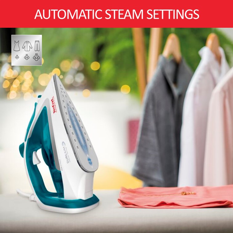 Tefal Easygliss Steam Iron 270ml 2500W FV5718 195g Steam Boost, Quick Heat, Durable, Versatile, Perfect Precision