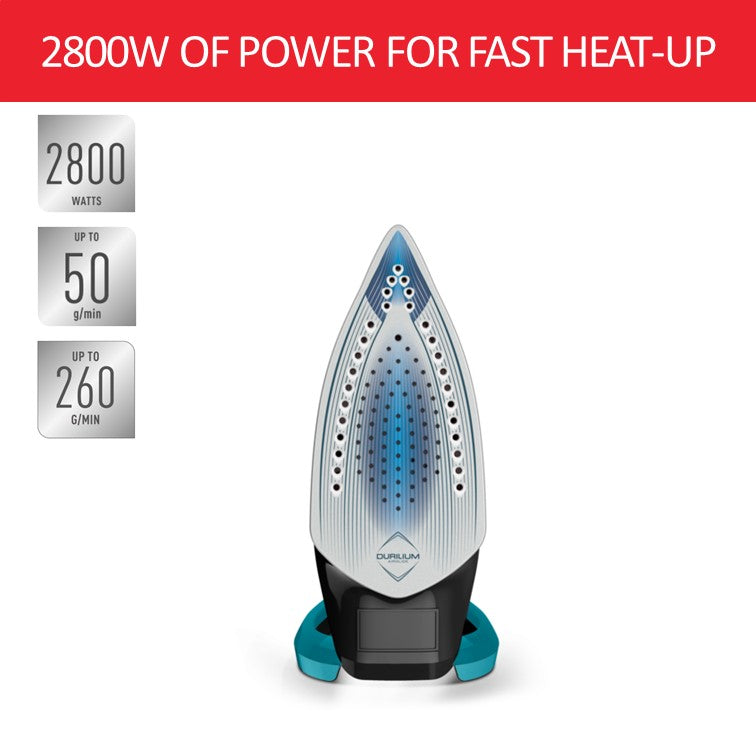 Tefal Ultragliss Plus Steam Iron 270ml 2800W FV6832 260g Steam Boost, Anti-drip, Soleplate, Made in France