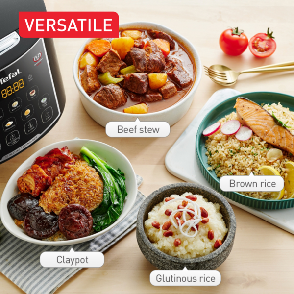 Tefal Easy Rice Max Rice Cooker 1.8L RK7378 4mm spherical pot, 11 programmes, removable inner lid, 24hr keep warm