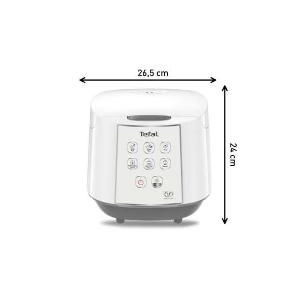 Tefal Easy Fuzzy Logic Rice Cooker 1.8L RK7321 8 Programmes, AI, 4-Layer, Spherical Pot, 10 Cups