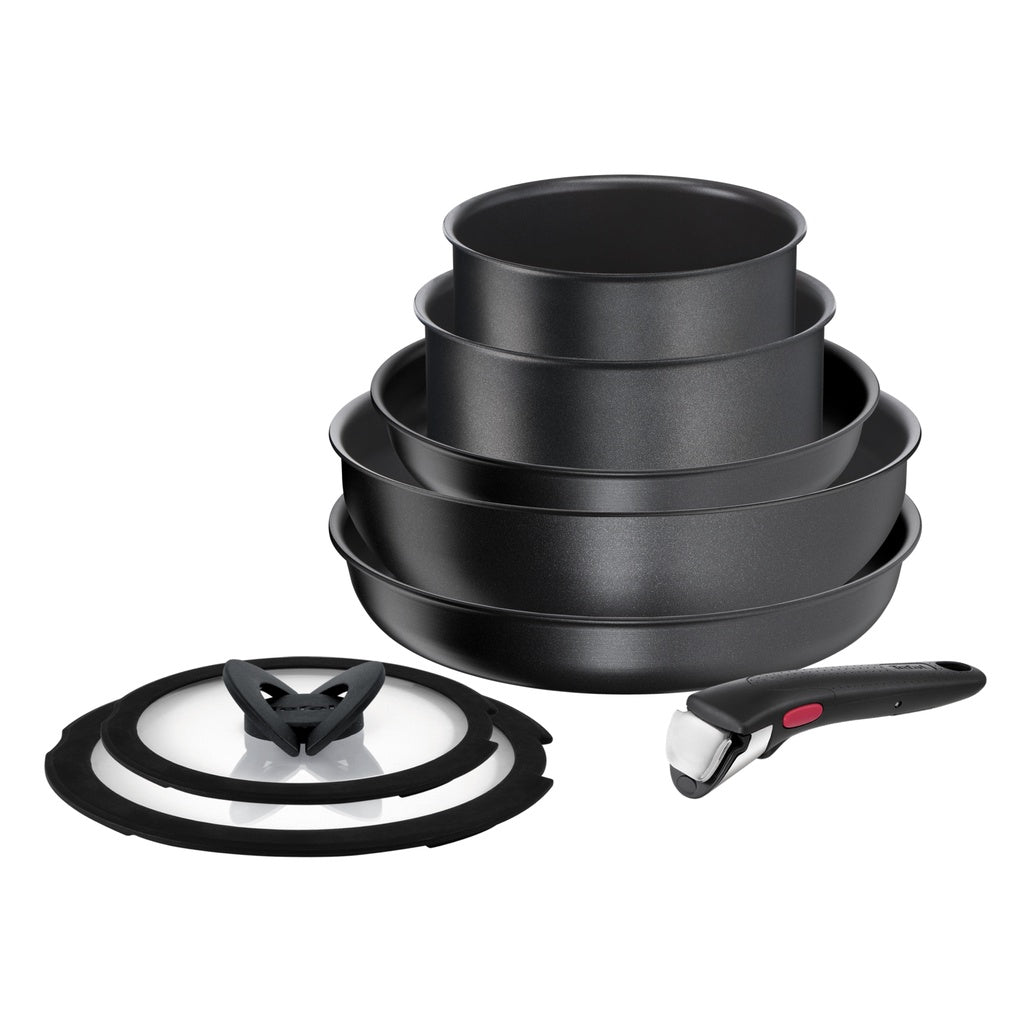 Tefal Ingenio Daily Chef Induction Frypan, Wok Pan, Cookware Set Black (3pcs/4pcs/6pcs/8pcs)