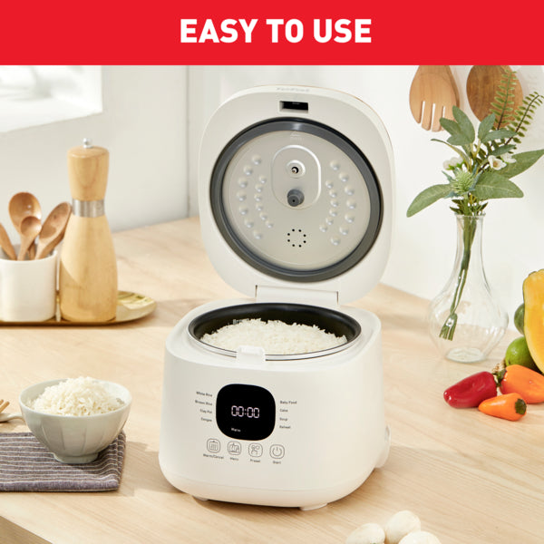 Tefal Mini Rice Mate Fuzzy Logic Rice Cooker 0.7L 8 programmes, AI, removable inner lid, compact, 4 cups RK5151