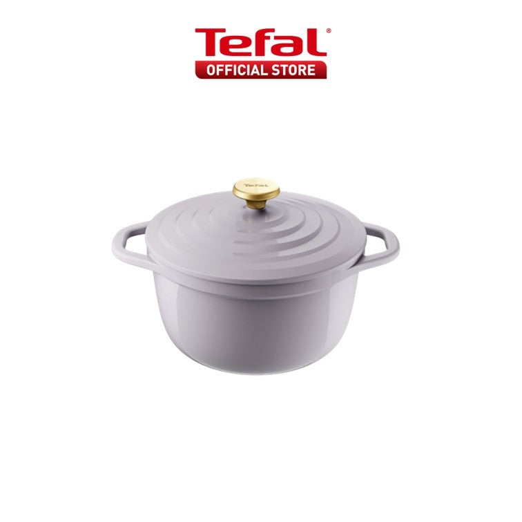 Tefal Air Soft Light Stew Pot w/ Lid - Green, Grey (20cm, 24cm) E26644/46, E27144/46