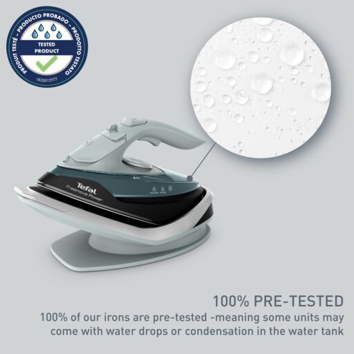 Tefal Freemove Power Cordless Steam Iron FV6672 – Powerful 2600W, Lightweight, Smart Auto-Off, Anti-Drip, Anti-Scale