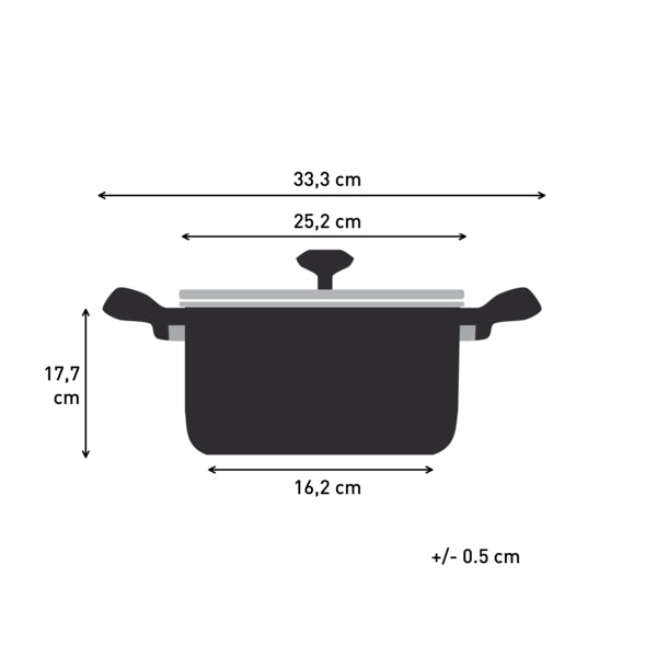 Tefal Air Soft Light Stew Pot w/ Lid - Green, Grey (20cm, 24cm) E26644/46, E27144/46
