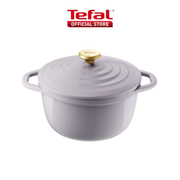 Tefal Air Soft Light Stew Pot w/ Lid - Green, Grey (20cm, 24cm) E26644/46, E27144/46