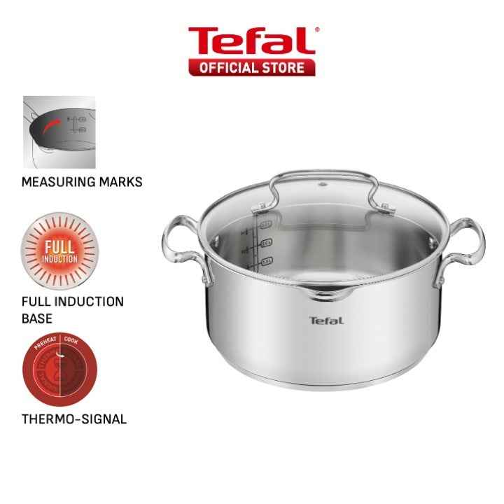 Tefal Duetto+ Range Saucepan, Stew Pot, Fry Pan, Wok Pan 18cm/20cm/24cm/28cm