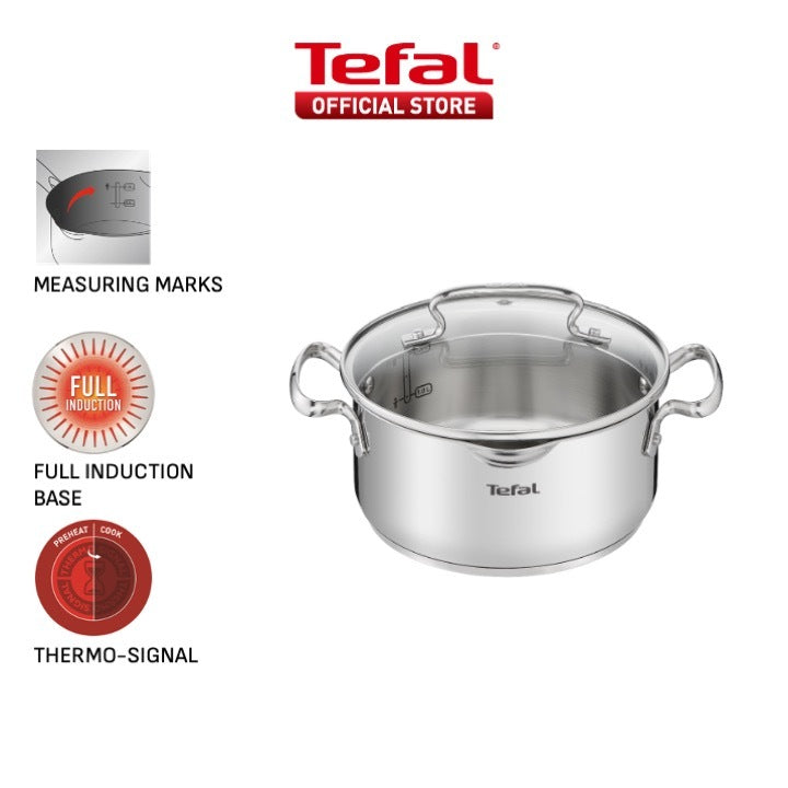 Tefal Duetto+ Range Saucepan, Stew Pot, Fry Pan, Wok Pan 18cm/20cm/24cm/28cm