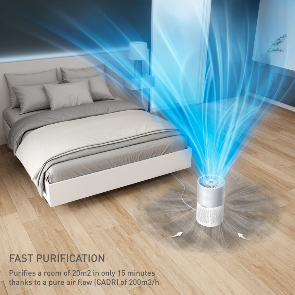 Tefal Pure Air Compact Air Purifier PT2220 – Compact Lightweight,3 Automatic Mode, HEPA Allergy+ filtration