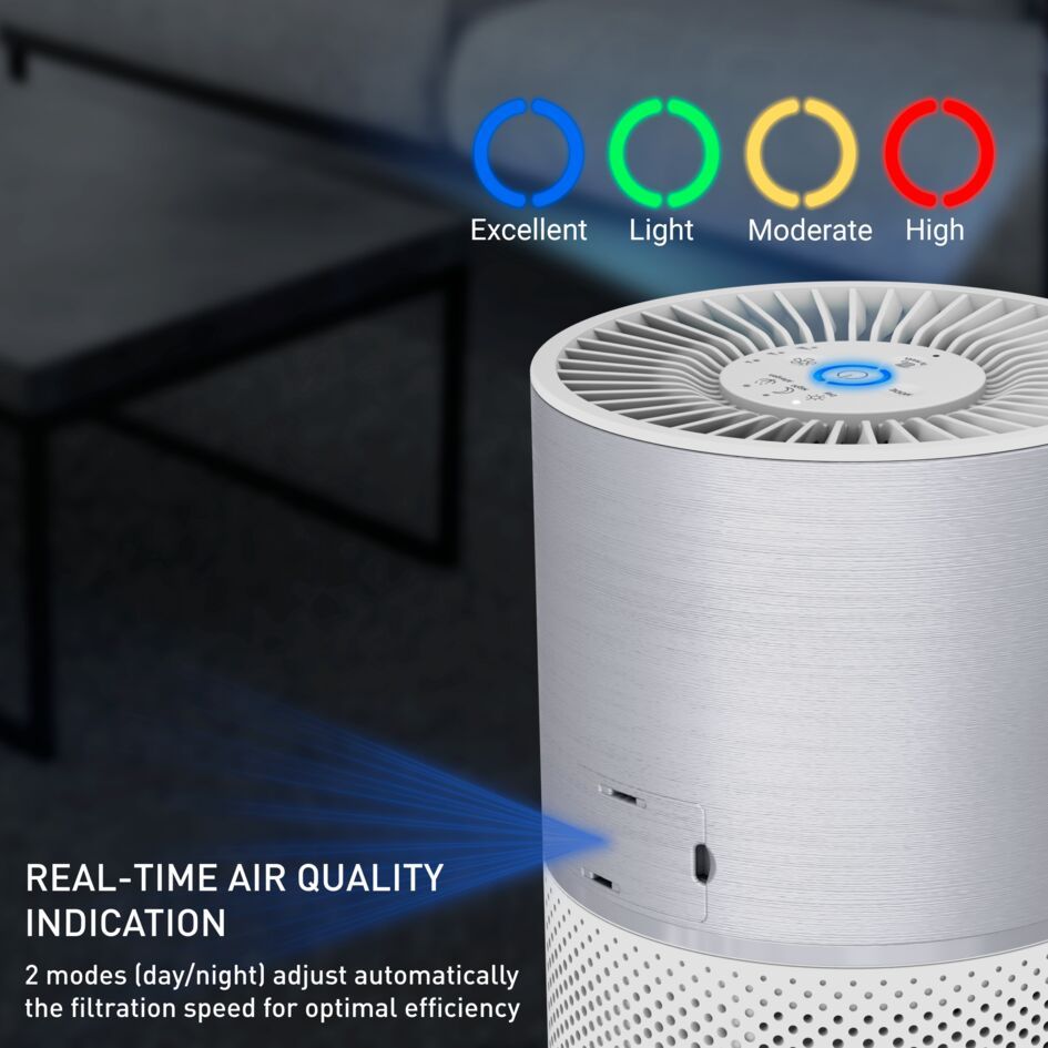 Tefal Pure Air Compact Air Purifier PT2220 – Compact Lightweight,3 Automatic Mode, HEPA Allergy+ filtration