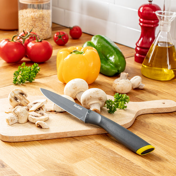 Tefal Fresh Kitchen Knife w/ Safe Blade Cover 9cm, 12cm, 15cm, Titanium Coating, Dishwasher Safe K12206/K12207/K12203