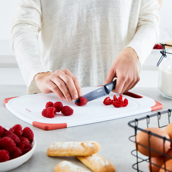 Tefal Fresh Kitchen Knife w/ Safe Blade Cover 9cm, 12cm, 15cm, Titanium Coating, Dishwasher Safe K12206/K12207/K12203