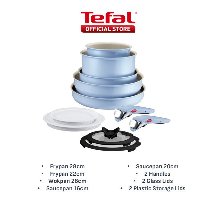 Tefal Ingenio Serenity Calm Blue 11pc Set L827SB