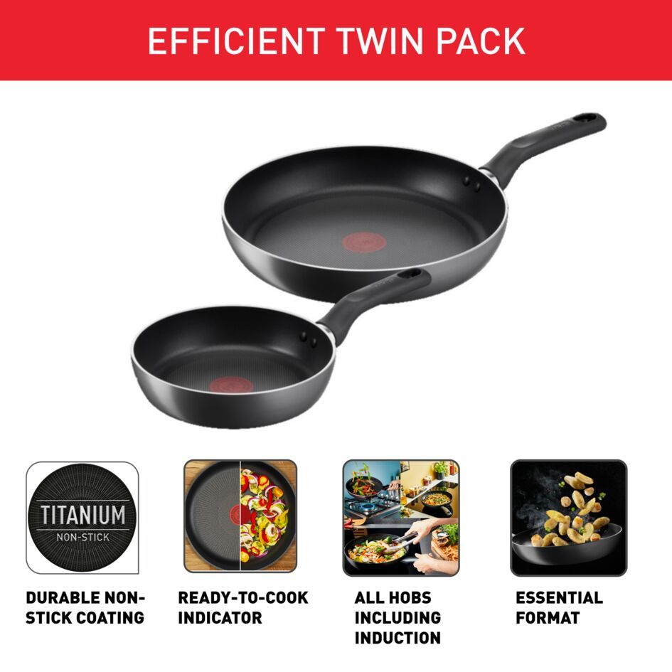 Tefal Efficient 2pc Set (Frypan 20cm + Frypan 28cm) G159S2
