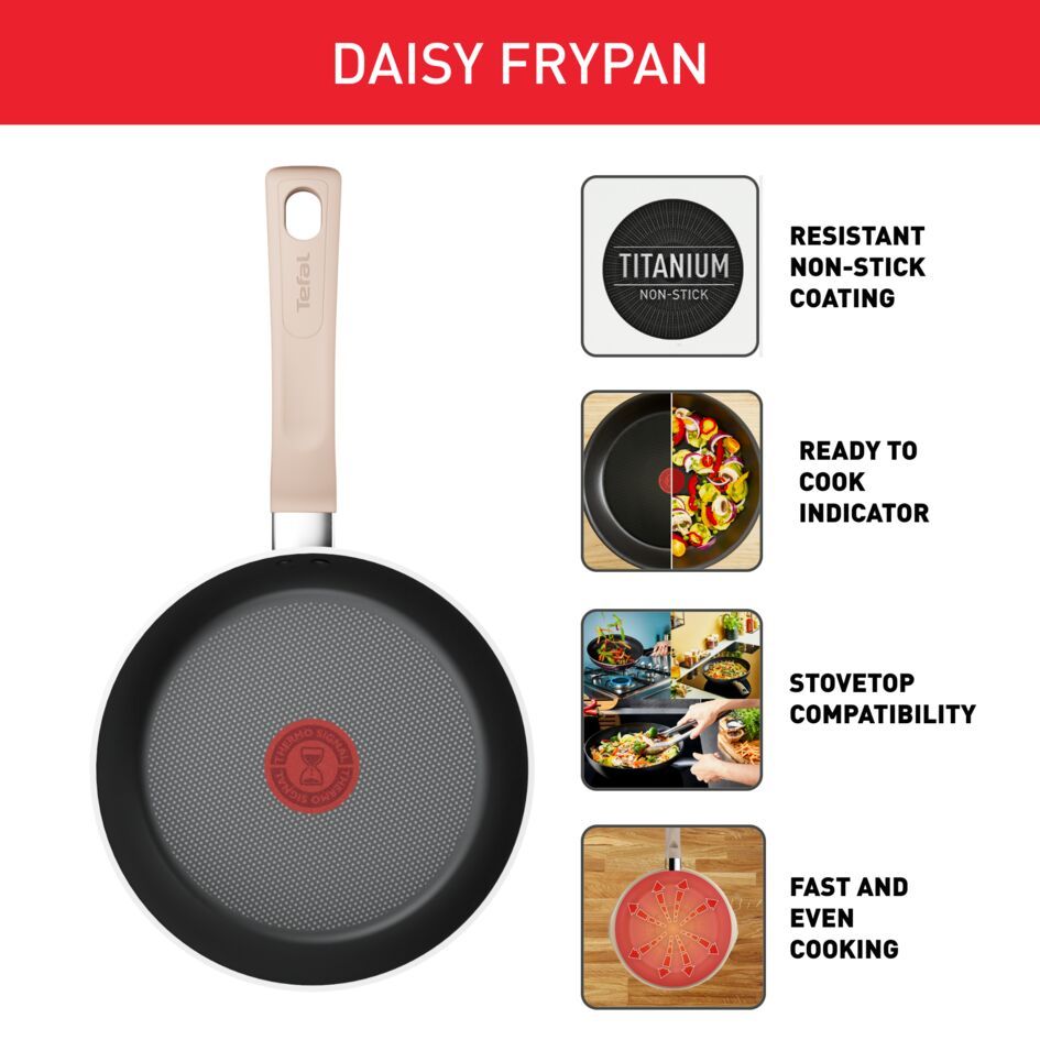 Tefal Daisy Frypan,Wok Pan 20cm/24cm/28cm