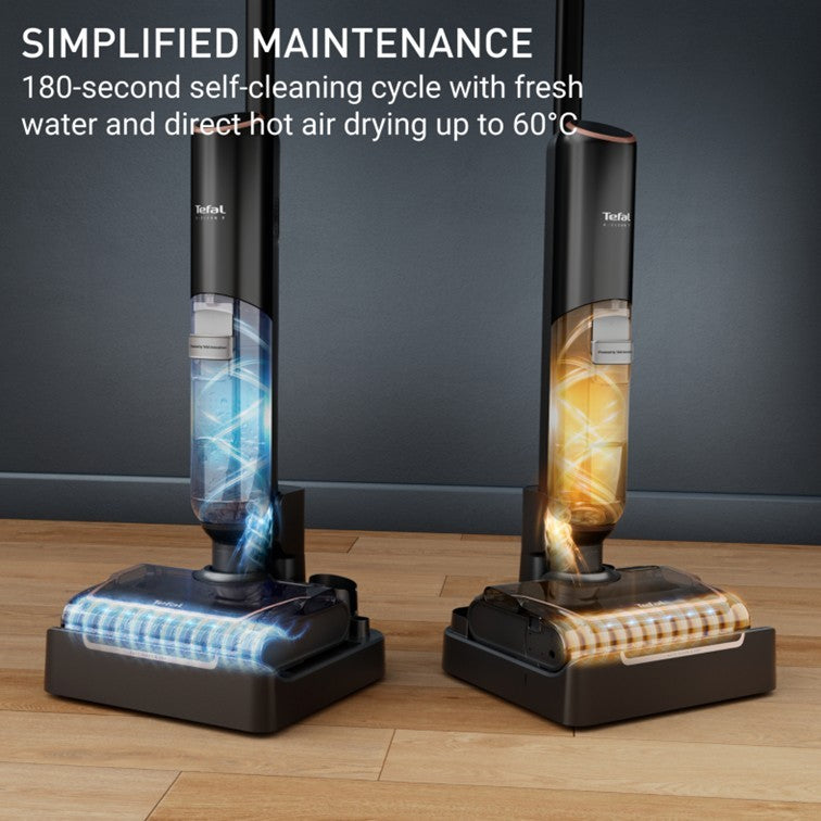 Tefal X-Clean 7 Wet & Dry Handstick GF5736 – 2-in-1 Vacuum & Wash, 180 Lay-Flat, Self-Clean + Hot Air Dry, Powerful 250W