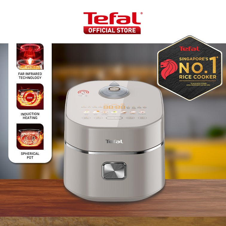 (NEW) Tefal Mini Far Infrared Induction Heater Rice Cooker RK887 - 1L Capacity, 12 Cooking Modes, 2mm Non-Stick Pot
