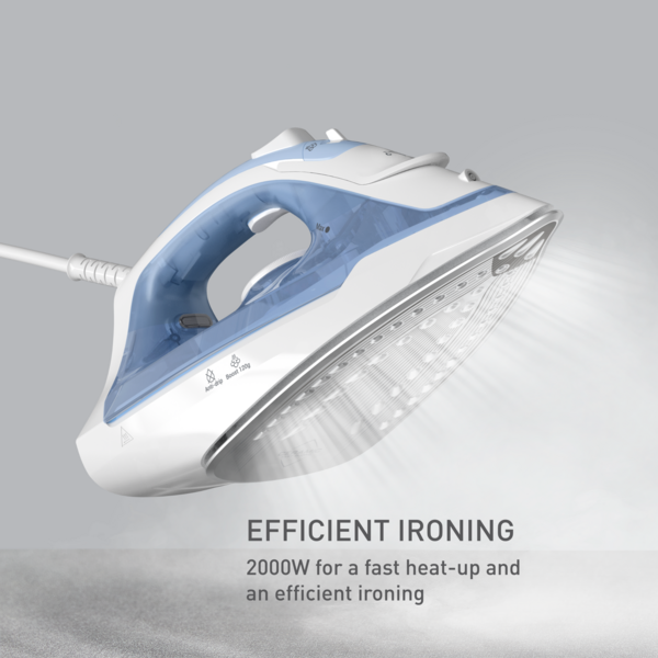 Tefal Virtuo 30 Steam Iron FV2C41 – Quick & Easy, Powerful 2000 Watts, Steam Boost 120g/min (FV1721 available)