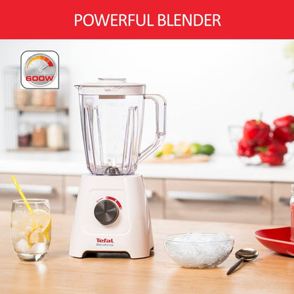 Tefal Blender Blendforce BL4271 - 600W, 2 speeds and pulse, 2L plastic jug, smart lock system, 6 Triplax blades, suction feet, additional grinder