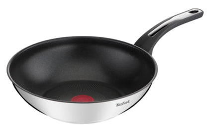 Tefal Emotion Stainless Steel 4pcs Set (Wok Pan 28cm, Saucepan 16cm with Lid & Spatula) CWS308