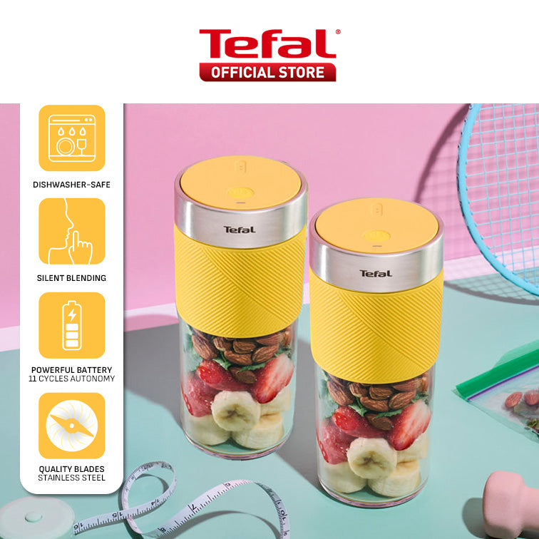 Tefal LightMix on the Go Personal Blender BL1C0230 - BPA-free 300ml Tritan Jar, 50W, Portable, Safety Lock, Dishwasher