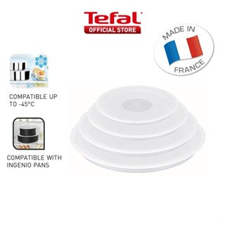 Tefal Ingenio Glass Lid, Hermetic Lid, Multi-diameter Lid 16cm/18cm/20cm/26cm/28cm