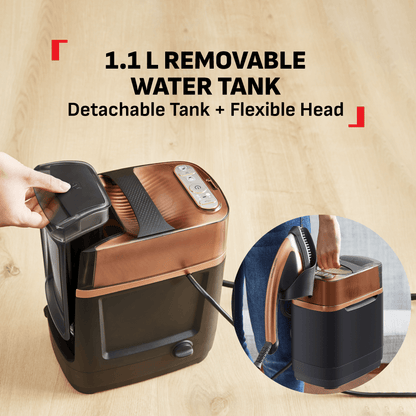 Tefal All-in-One Garment Steamer IXEO Power 2170W QT2020  3-Position Smart Board, Removable Base, 1.1 removable Water Tank, Made in France