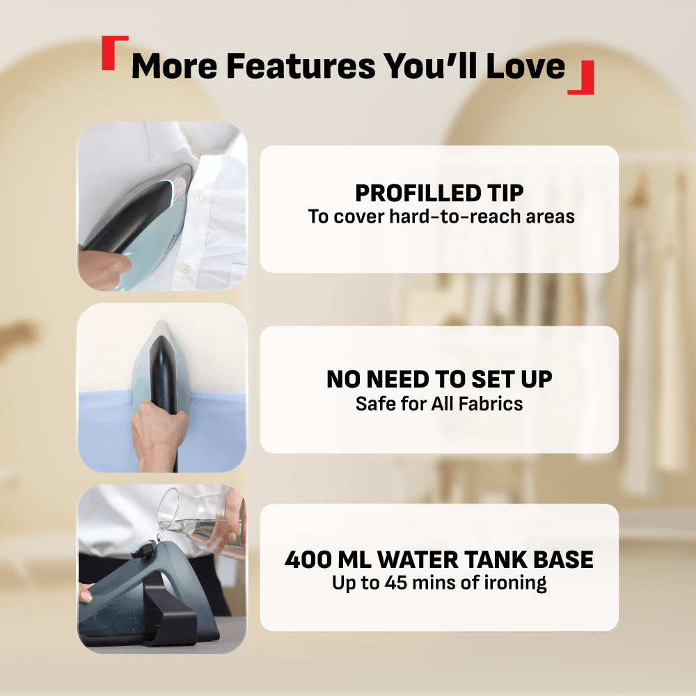 Tefal Duo Power 2 in 1 Iron & Steam JF4033 ƒ?? Safety Auto Off, Lightweight, Powerful, Suitable for All Fabric