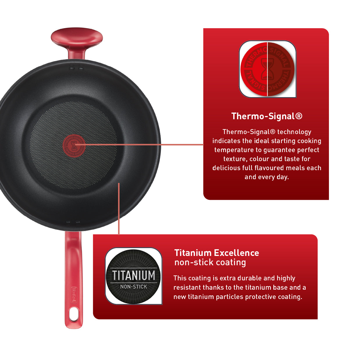 Tefal So Chef CW Set Wok Pan 30cm w/lid + Deep Frypan 24cm (G13594 + G13584) CWS311