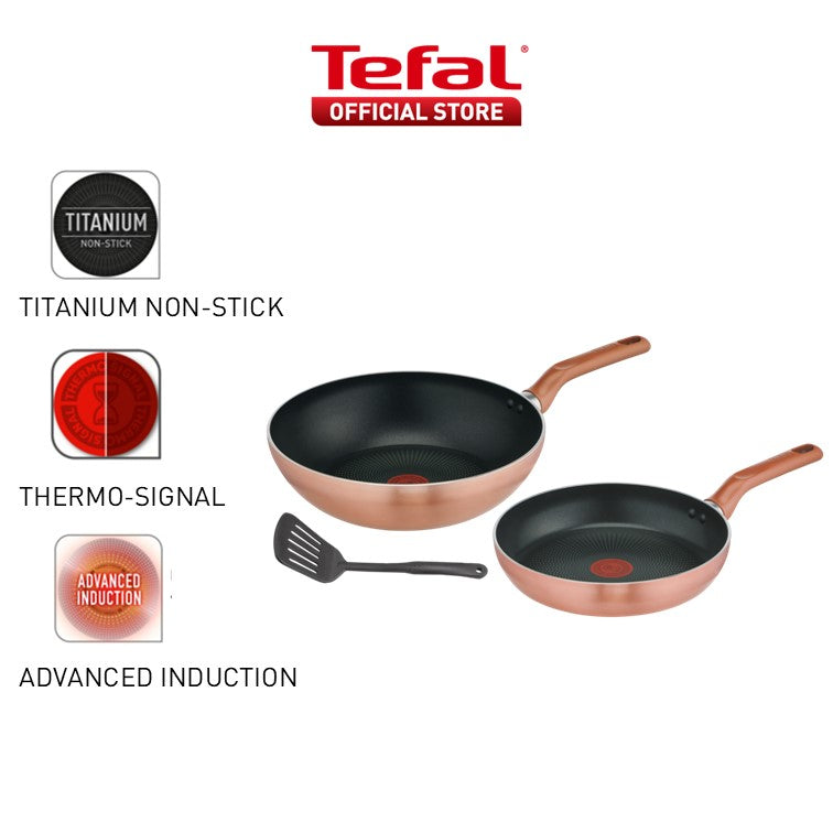 Tefal Cook & Shine Cookware Set - 3pc/6pc G808S3/G808S6