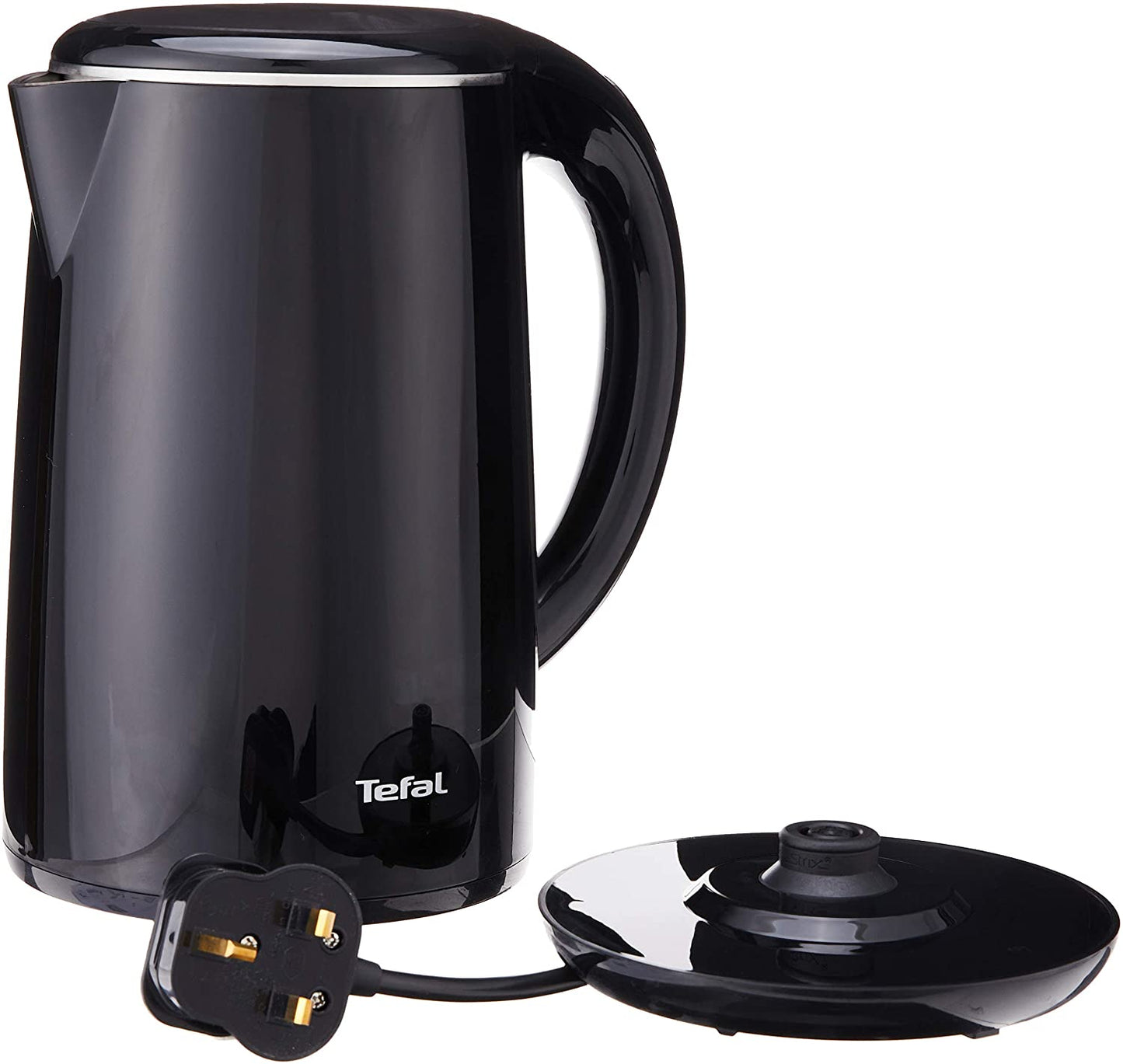 Tefal Safe Tea Kettle 1.7L Black KO2608  Double layer insulation, Safe to touch, 360 degrees rotational base, auto off