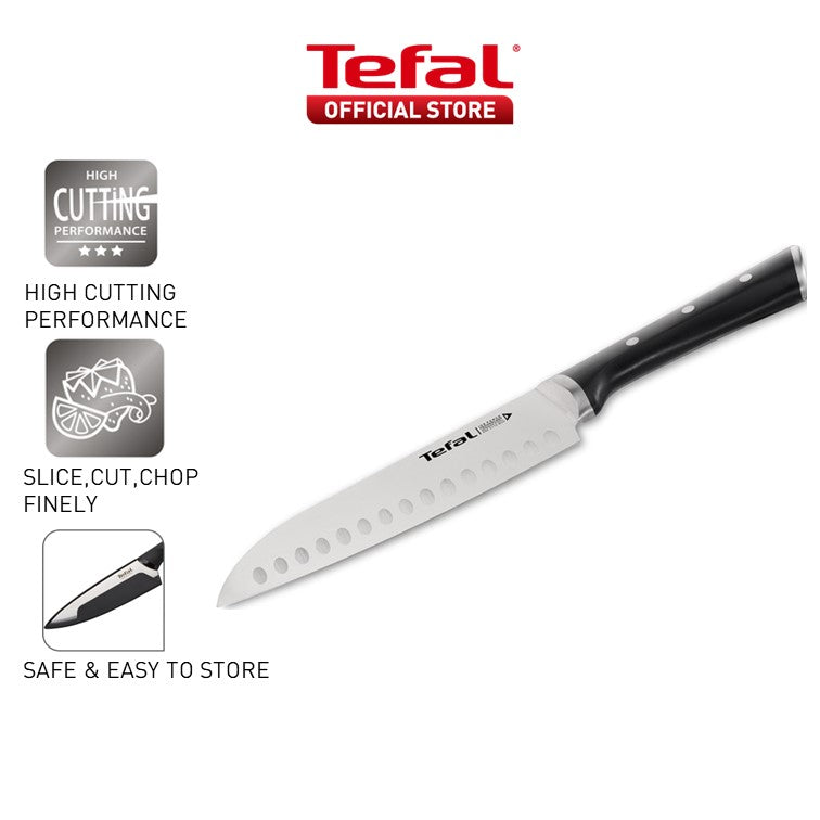 Tefal Ice Force Santoku German Stainless Steel Knife 18cm K23206