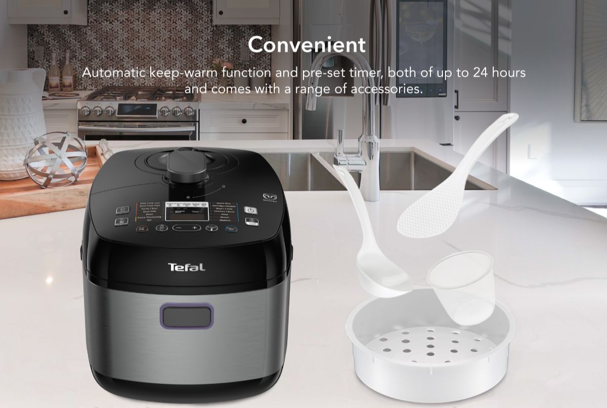 Tefal Home Chef Smart Pro Electric Pressure Cooker 4.8L CY625  Multicooker, 19 programmes, 10 cups, slow cook, saute, sous vide, bake, sauce thickening