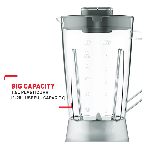 Tefal Blendeo Blender BL2B01, 450W,1.5L capacity, Crushes ice, Durable Zelkrom blades, Pulse function