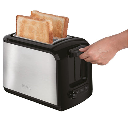 Tefal 2-Slots Stainless Steel Express Toaster with Lid 1.8kg TT410