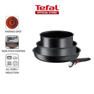 Tefal Ingenio Daily Chef Induction Frypan, Wok Pan, Cookware Set Black (3pcs/4pcs/8pcs)