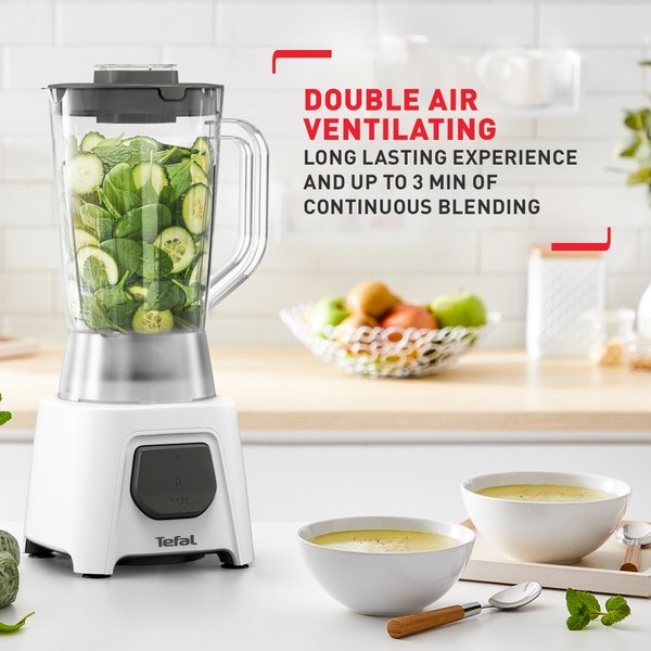 Tefal Blendeo Blender BL2B01, 450W,1.5L capacity, Crushes ice, Durable Zelkrom blades, Pulse function