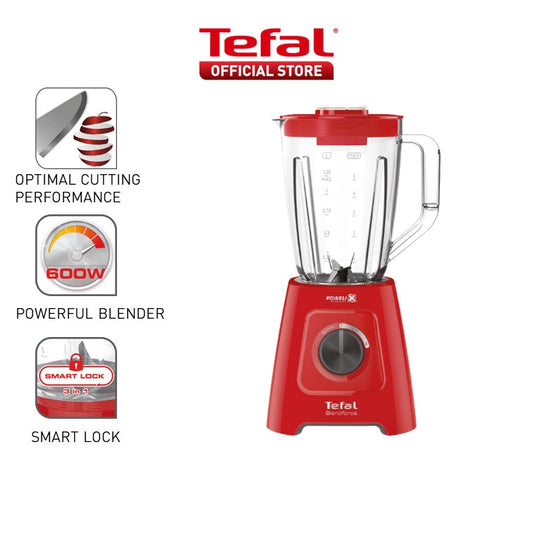 Tefal Blender Blendforce 2 (Red) BL4255, 600W, 2L, Air cooling system, Smart lock, Powelix technology, Crush ice