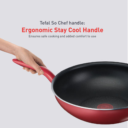 Tefal So Chef CW Set  Wok Pan 30cm w/lid + Frypan 28cm (G13594 + G13506) CWS291