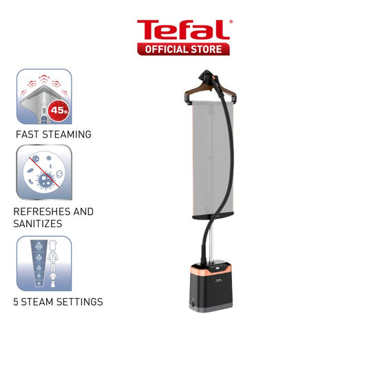 Tefal Pro Style Care Garment Steamer IT8480- 2000W, 1.3L removable water tank, XL delta steam head, No burn - safe for all fabrics, 5 included accessories