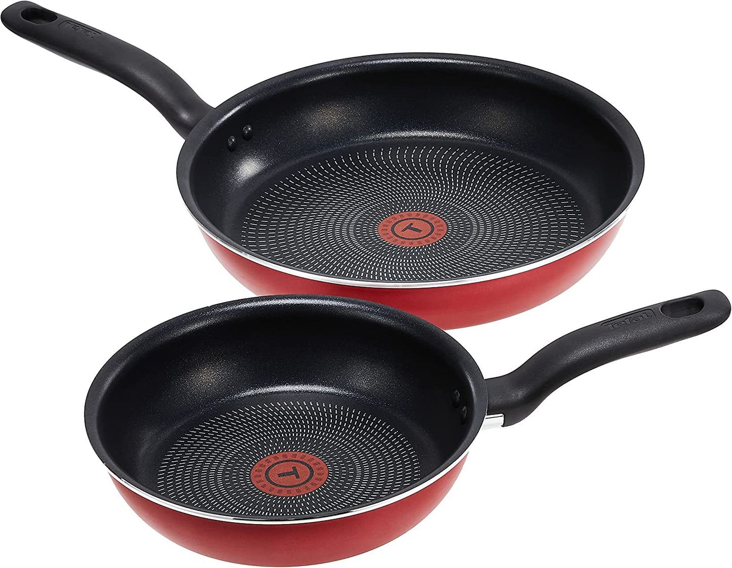 Tefal So Red 6pc Set (Frypan 20cm + Frypan 28cm + Wokpan 28cm With Lid + Deep Frypan 24cm + Spatula) C584S6