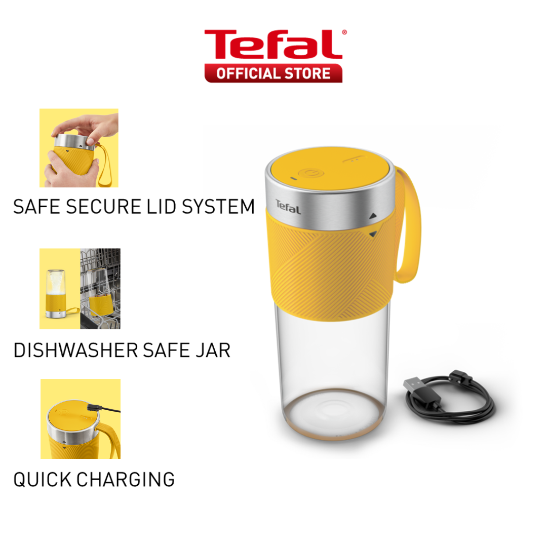 Tefal LightMix on the Go Personal Blender BL1C0230 - BPA-free 300ml Tritan Jar, 50W, Portable, Safety Lock, Dishwasher