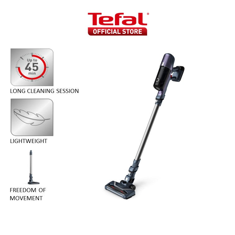 Tefal X-pert 6.60 Cordless Handstick Vacuum Cleaner TY6837  Lightweight, Automatic Floor/Surface Settings, Removable Battery, Easy Maintenance, 45-Minute Battery