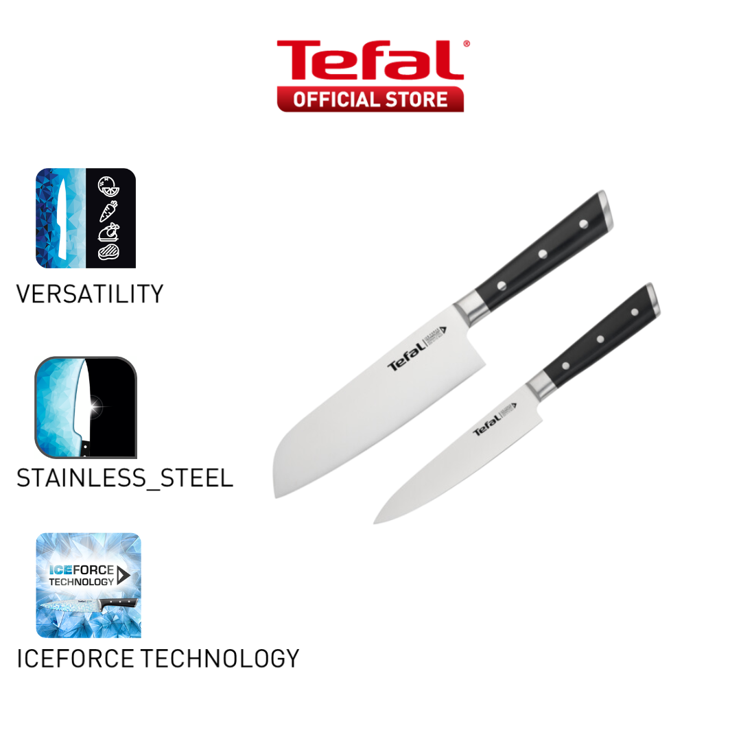 Tefal Ice Force 2pcs Set (Santoku Knife 16.5cm + Utility 13cm) K232S2