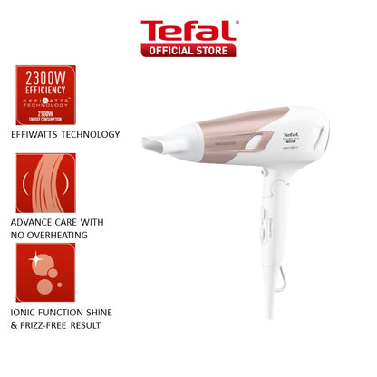 Tefal Ionic Booster Hair Dryer Studio Dry Power Foldable 2300W HV5883